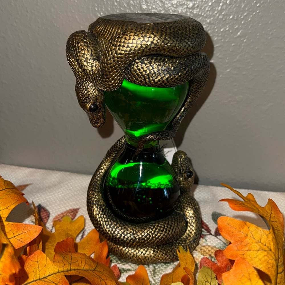 New Martha Stewart Green Snake Decorative Waterglobe Halloween‎ Decoration